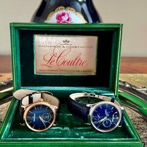 Vintage & Rare-VACHERON & CONSTANTIN & LeCoultre Green Leather Watch Box Only